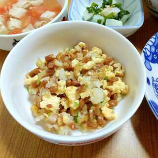 【離乳食】納豆炒飯